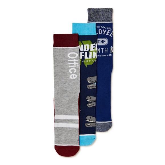 The Office Dunder Mifflin Socks - 3 Pack - Picture 1 of 4